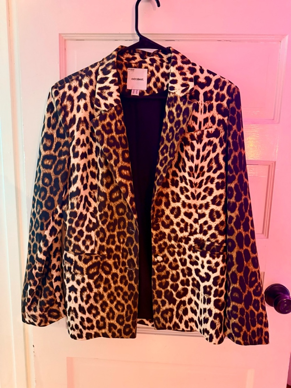 Leopard Print Blazer Jacket - Animal Print in Brown & Black
